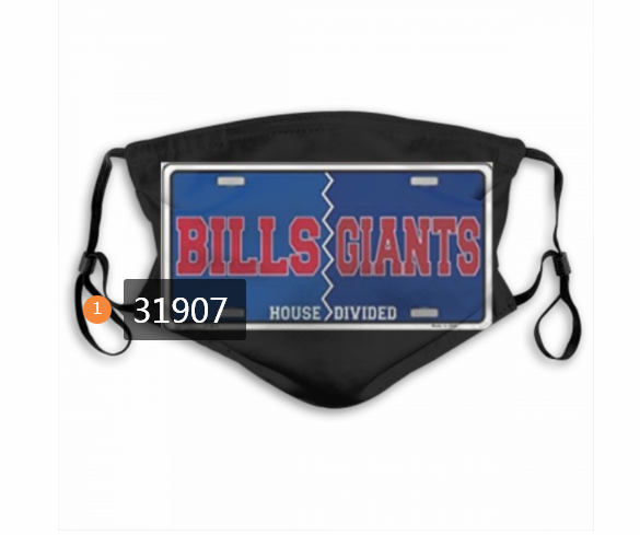 NFL New York Giants 442020 Dust mask with filter->nfl dust mask->Sports Accessory